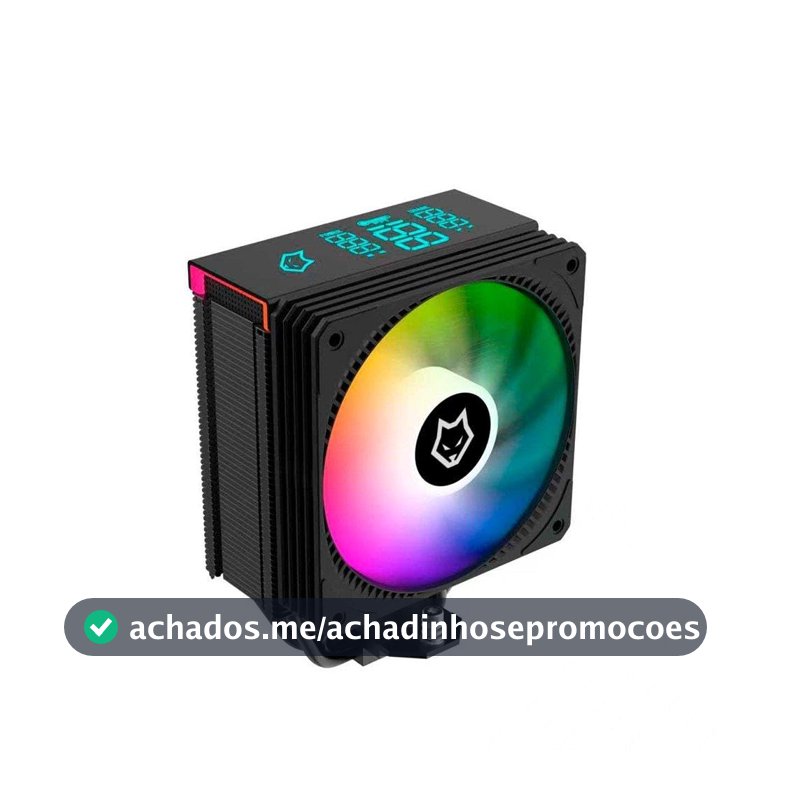 Air Cooler ARGB com Display Husky Alisius 500, AMD/INTEL, 90mm, 95W - HAC500PT