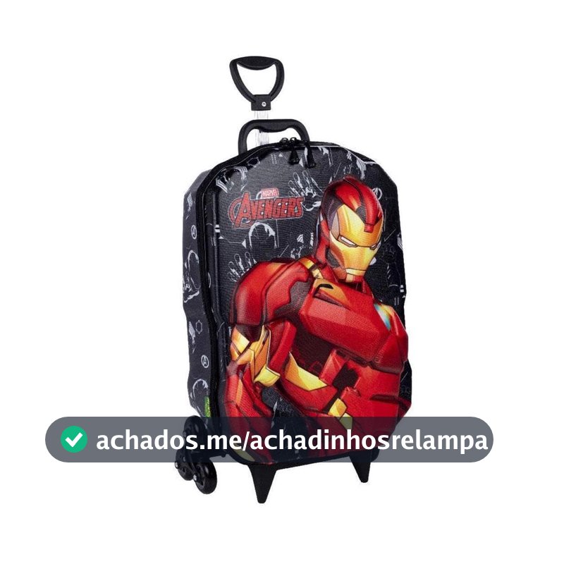 Mochila Infantil Com Rodinha Homem De Ferro - 100615