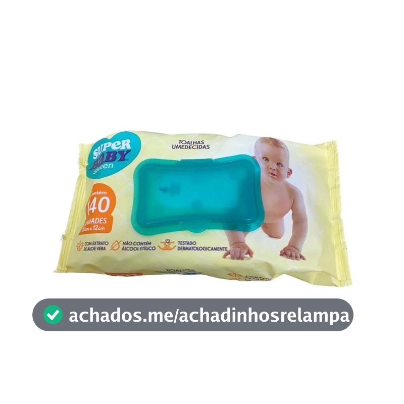 Toalha Umedecida Super Baby Green 60 un