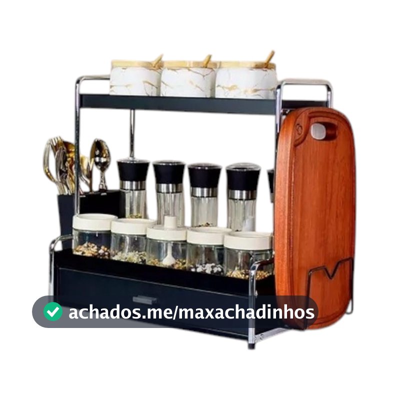 Organizador Casa Maquiagem Remedios Cozinha Preto