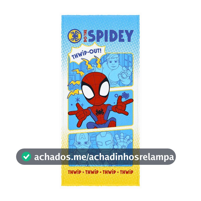 Toalha Felpuda de Banho Estampada Spidey 60 cm x 1,20 m
