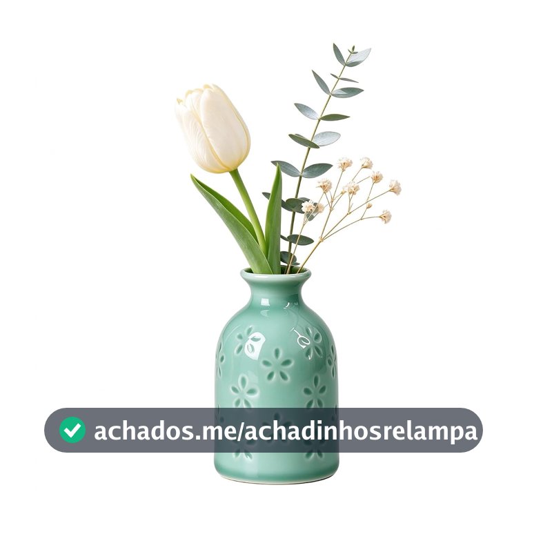 QUUPYSTORE Vaso de cerâmica com estampa de flor em relevo