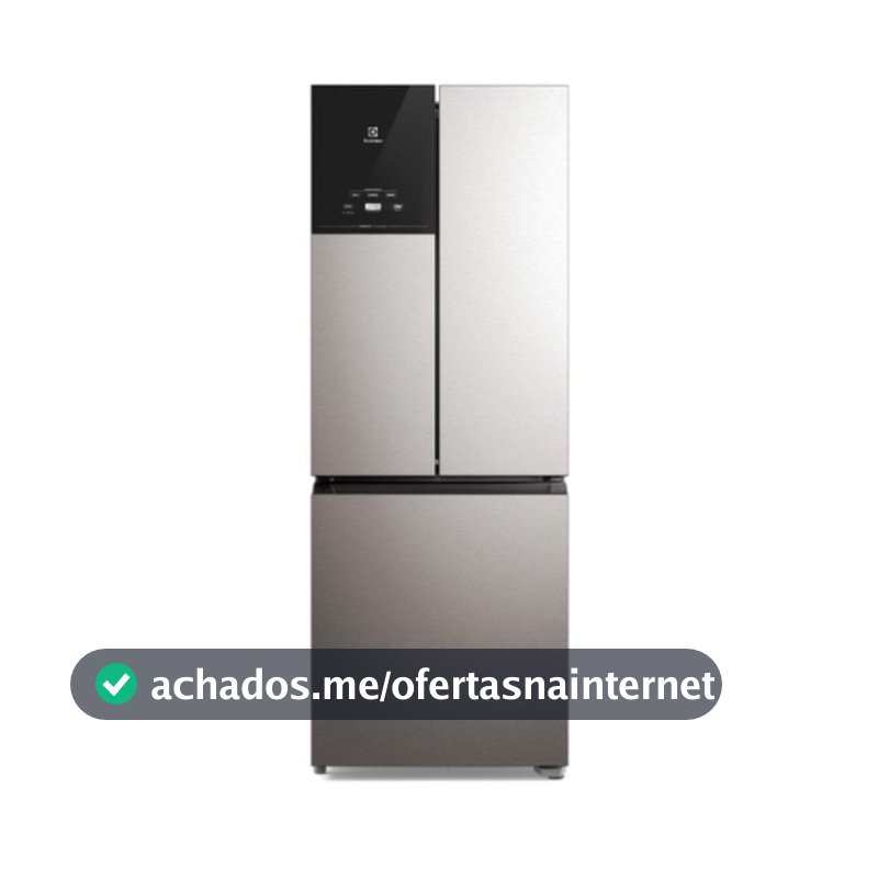 Geladeira Electrolux Frost Free Inverter 480L Efficient AutoSense 3 Portas Inox Look (IM7S) 127V