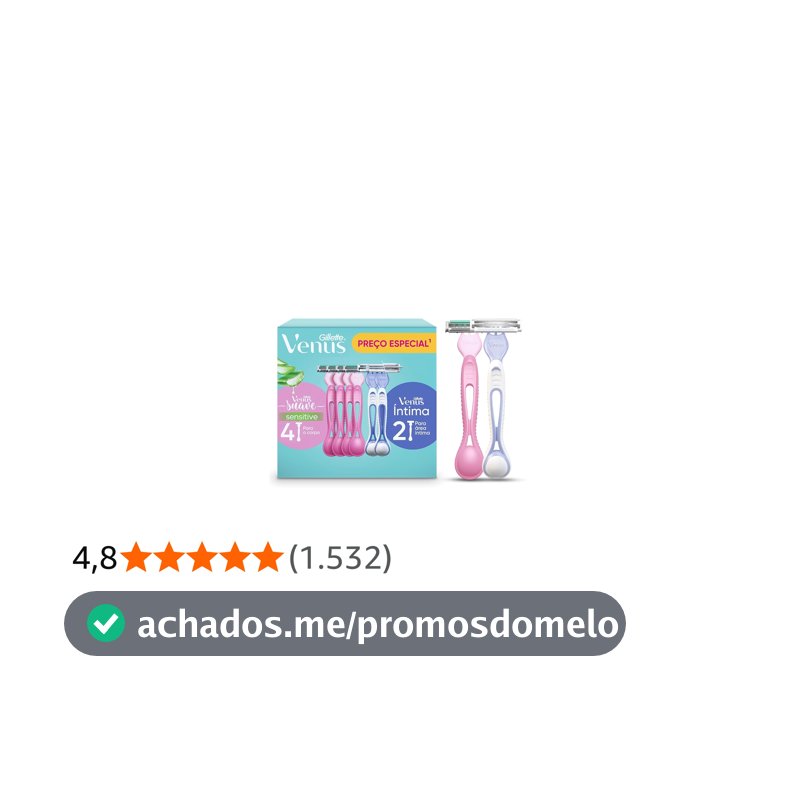 Kit Aparelho de Depilação Gillette Venus Suave 4Un + Venus Íntima 2Un