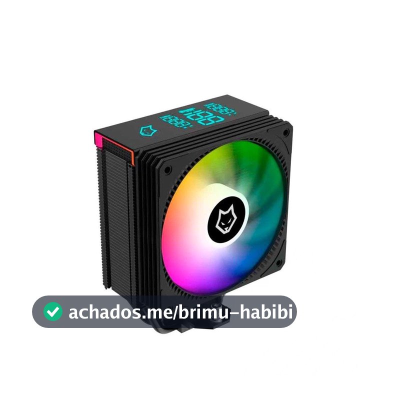 Air Cooler ARGB com Display Husky Alisius 500, AMD/INTEL, 90mm, 95W - HAC500PT