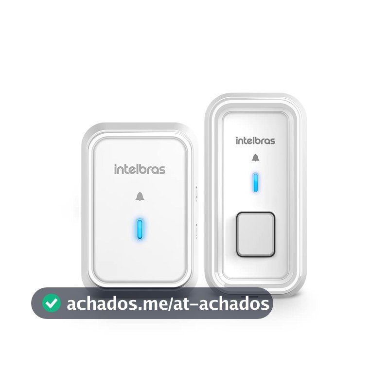 Campainha Sem Fio sem Bateria CIB 101S Branca Intelbras