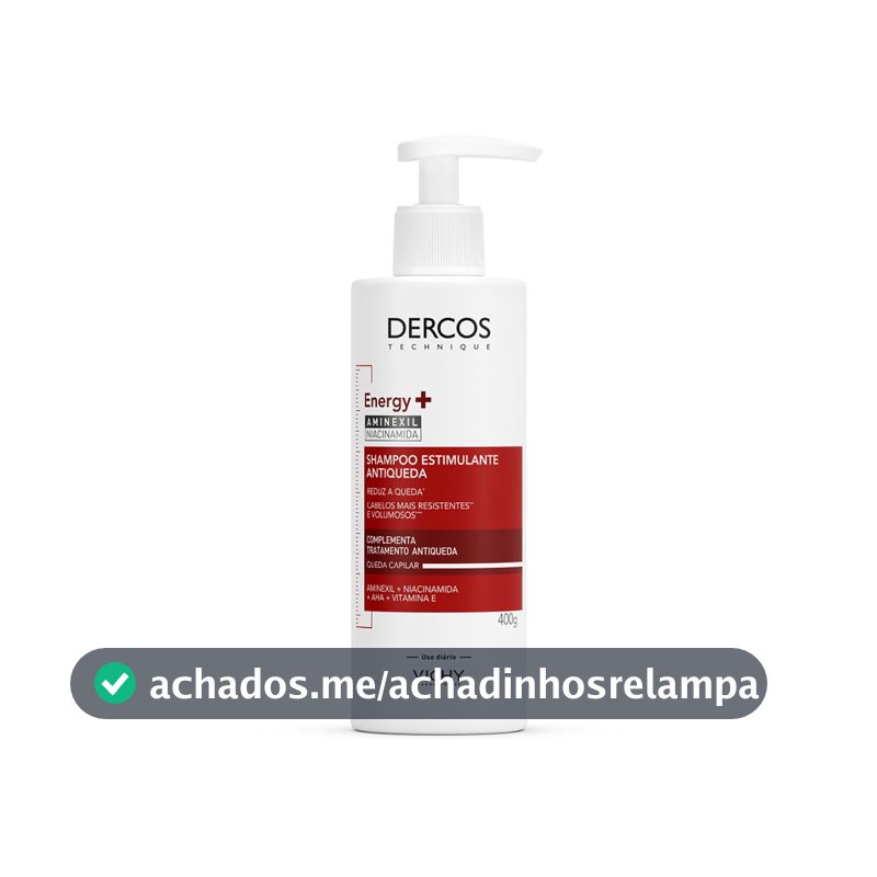 Vichy Dercos Energy+ Shampoo Antiqueda Estimulante com Aminexil 1.5%, 400g