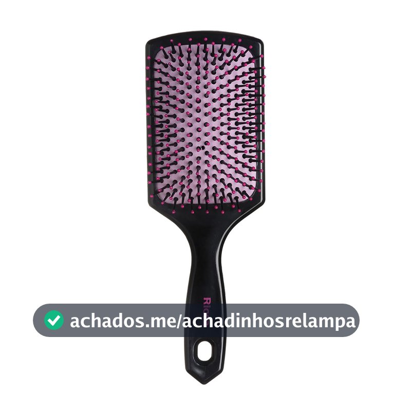 Escova Raquete Ricca Black Pink