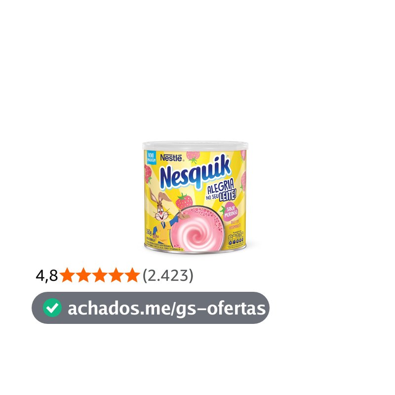 Nesquik Em Pó, Morango, 380G