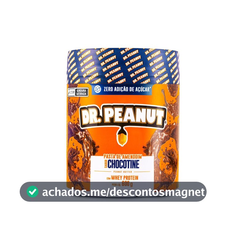 DR. Peanut Pasta de Amendoim Sabor Chocotine, Pote 600g