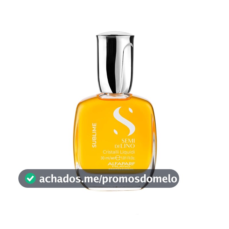 Alfaparf Milano Semi di Lino Sublime Cristalli Liquidi Óleo Capilar com Proteção Térmica - Tratamento de Sérum de Alisamento Finalizador Superior - Brilho Brilhante - Fórmula Vegana 30ml