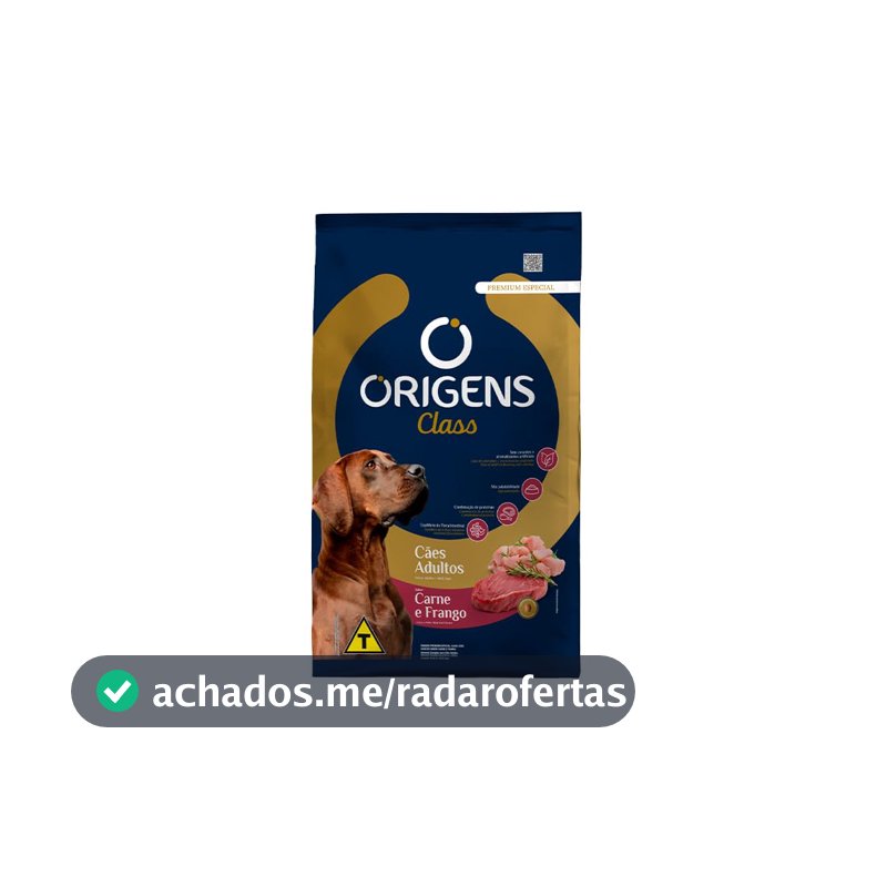 Adimax Ração Origens Class Cães Porte Médio E Grande Carne E Frango 15 Kg