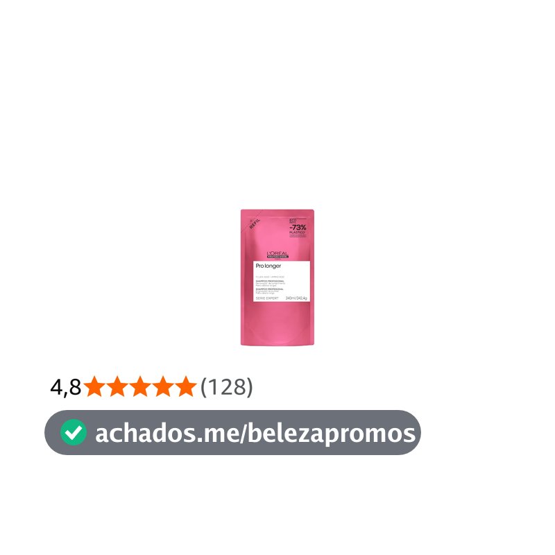 L'Oréal Professionnel Serie Expert Pro Longer, Shampoo para Cabelos Longos com Pontas Danificadas, Preenche e Fortalece a Fibra com Filler-A100 e Aminoácidos, Tecnologia Co-Emulsão, 240ml
