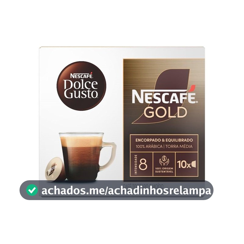 Café em Cápsula Dolce Gusto Gold Intensidade 8-10 cápsulas