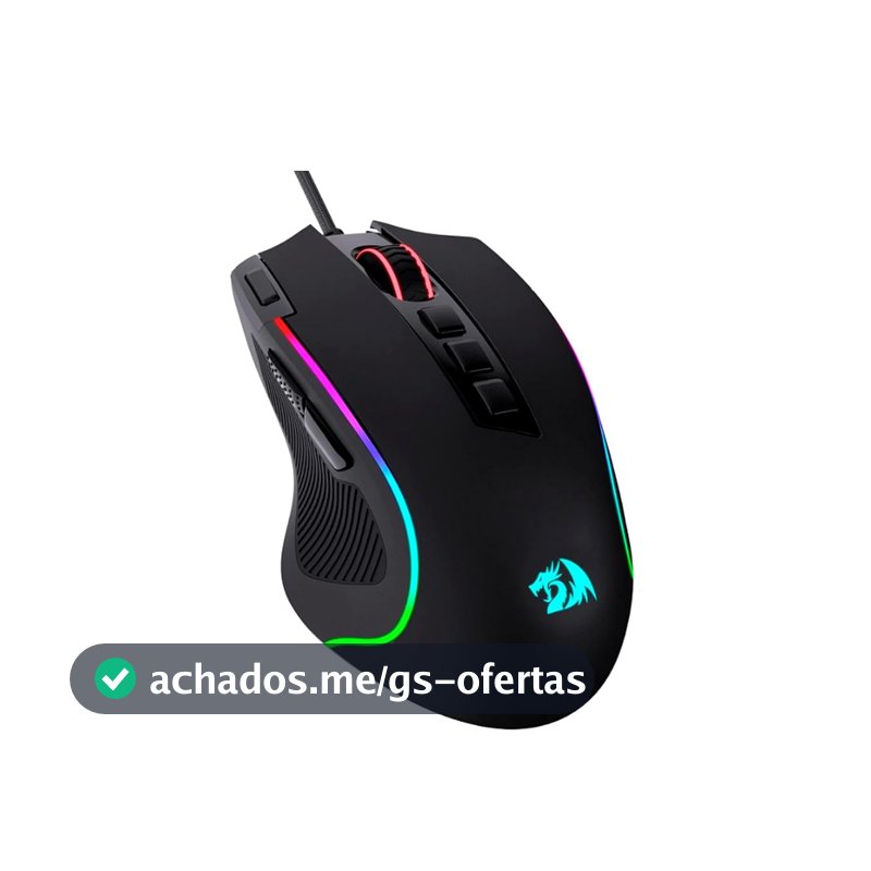 Mouse Gamer Redragon Predator RGB M612-RGB, Preto