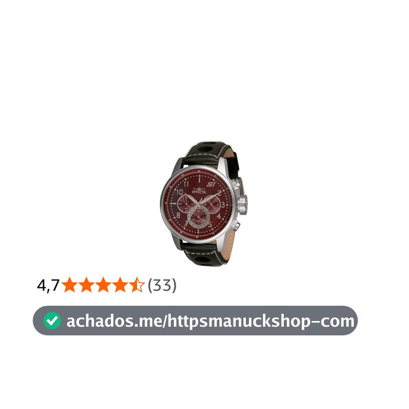 Invicta 30915 Men's S1 Rally Burgundy Dial Leather Strap Watch