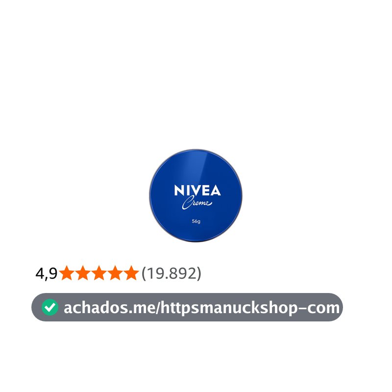 NIVEA Creme Hidratante Lata 56g, Hidratação Profunda 24h, Corporal, Uso Diário, Multibenefícios, Todas as Peles