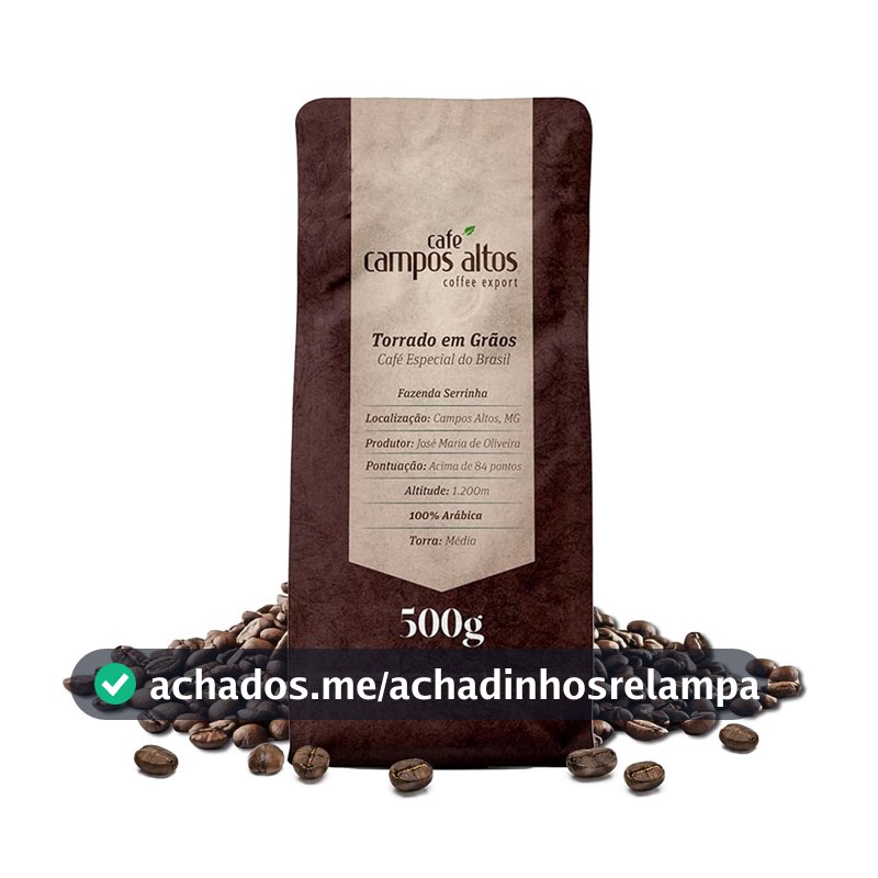 Café Campos Altos Especial em Grão 500g, Catuaí Vermelho, 84+ Pontos
