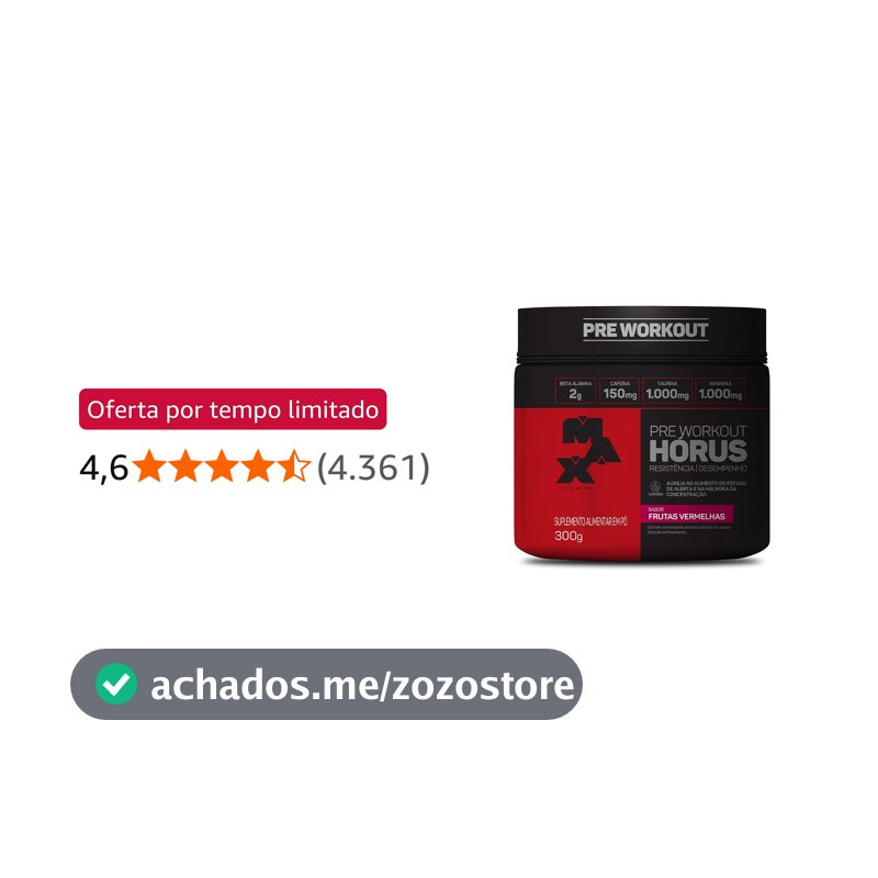 Max Titanium Horus (300G) - Frutas Vermelhas -