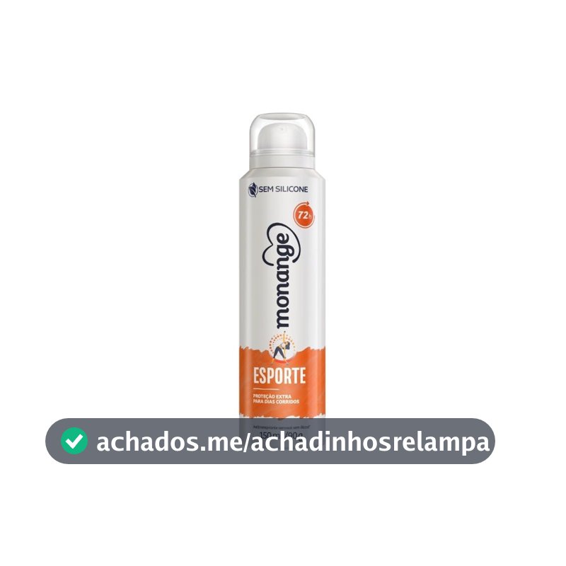 Desodorante Aerossol Monange, Esporte, 150ml