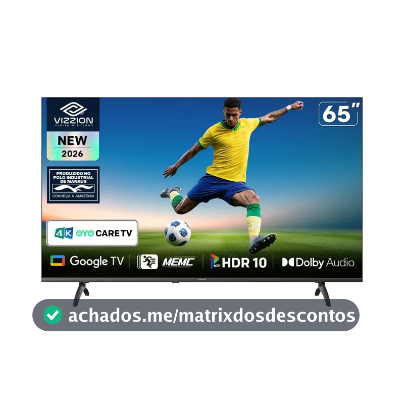 Smart TV 65' RIG Vizzion BR65G3UA 4K UHD