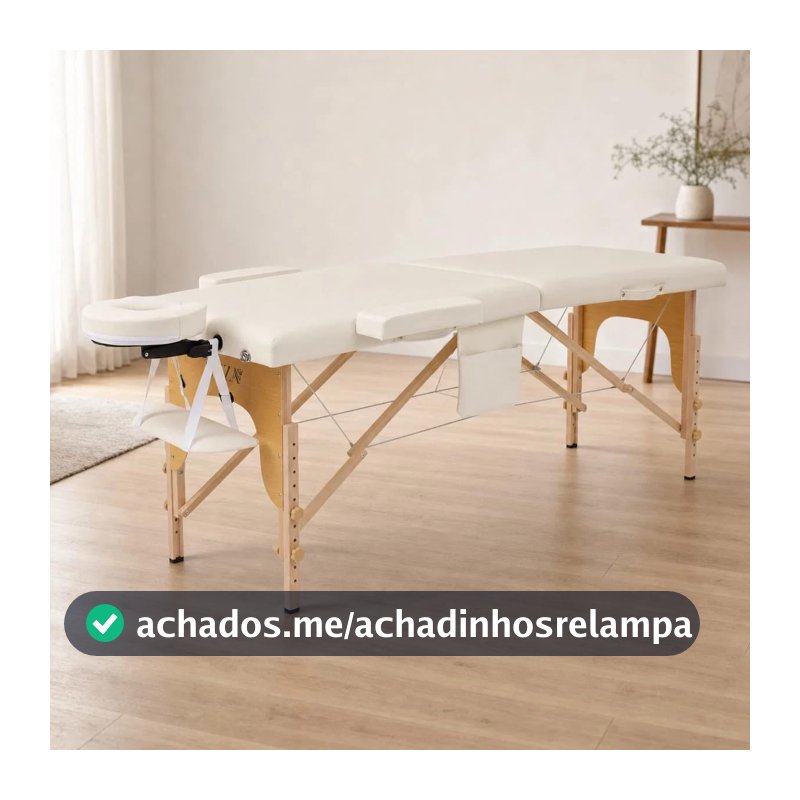 BKZA - MSG - Cama Maca de Massagem Portátil Premium, Cama de Tatuagem, Estética, Massoterapia, Spa, Altura Ajustável, Estrutura de Madeira Resistente com acessórios e bolsa de transporte (New White)