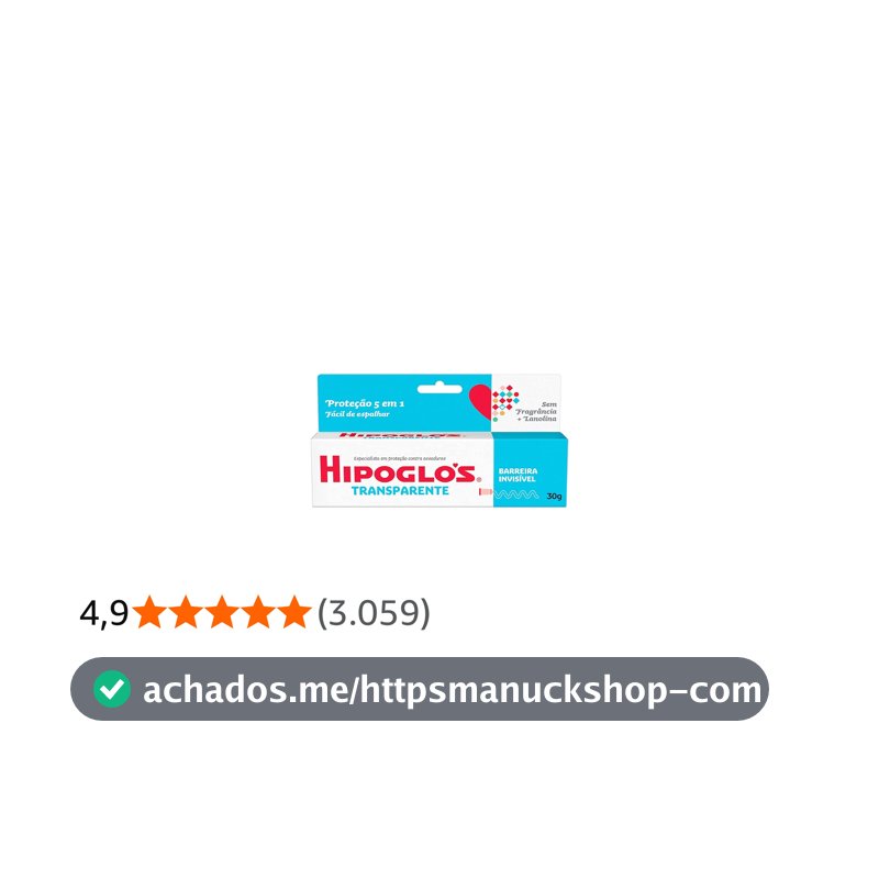 Creme Preventivo de Assaduras para Bebês Hipoglós, Transparente, 30g
