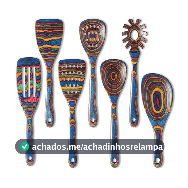 Gudamaye Pakkawood 7-Piece Wooden Utensils for Cooking,Wooden Spoons for Cooking,Wooden Spoon Set, Wooden Kitchen Utensil set, Pakkawood Utensils for Serving & Cooking - Non-Stick Spoon