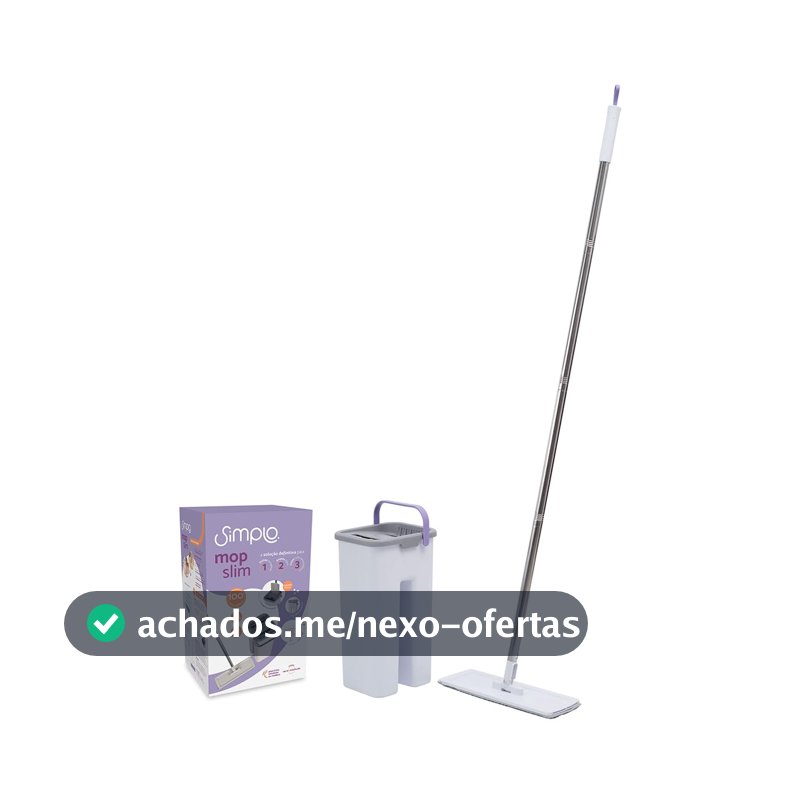 Simplo - Mop com Balde e Esfregão Slim Limpeza Prática e Eficiente