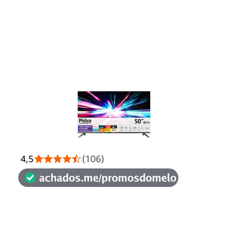 Smart TV 50” Philco P50CRB 4K LED Dolby Audio