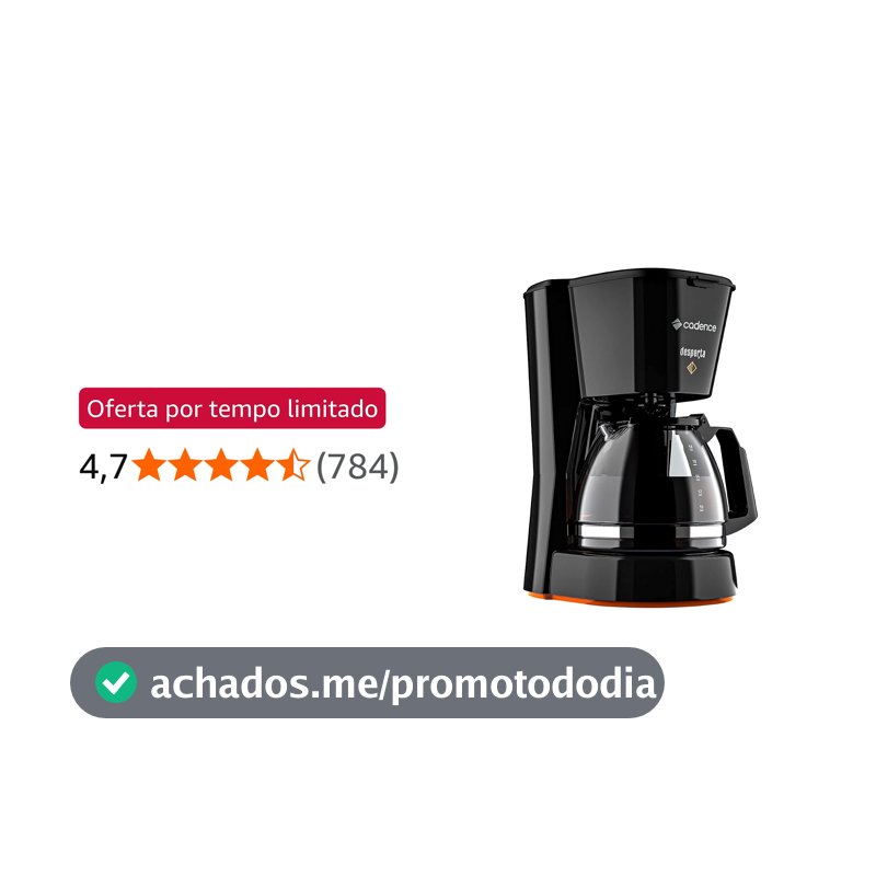 Cafeteira Elétrica Cadence Desperta Constrast 127V - CAF338
