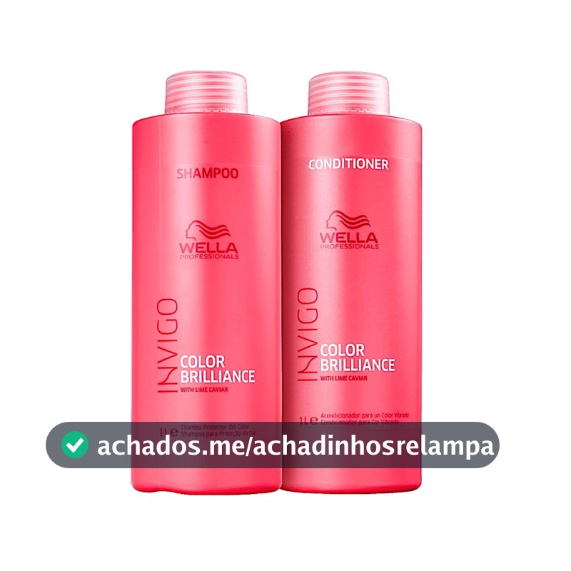 Kit Invigo Color Brilliance Tamanho Profissional Wella - Shampoo + Condicionador Kit