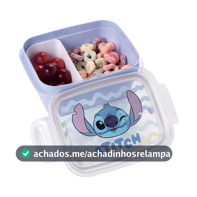 Plasútil Pote Marmita Hermética de Plástico com Travas Stitch 630 ml