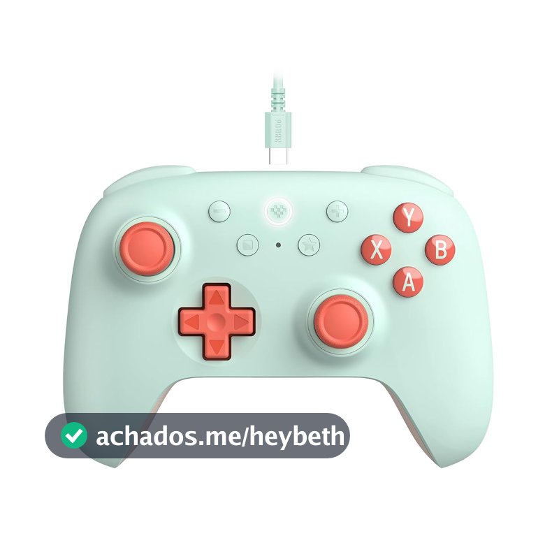 8Bitdo Ultimate 2C Wired Controller for Windows PC and Android, with 1000Hz Polling Rate, Hall Effect Joysticks and Hall Triggers, and Remappable L4/R4 Bumpers (Mint)