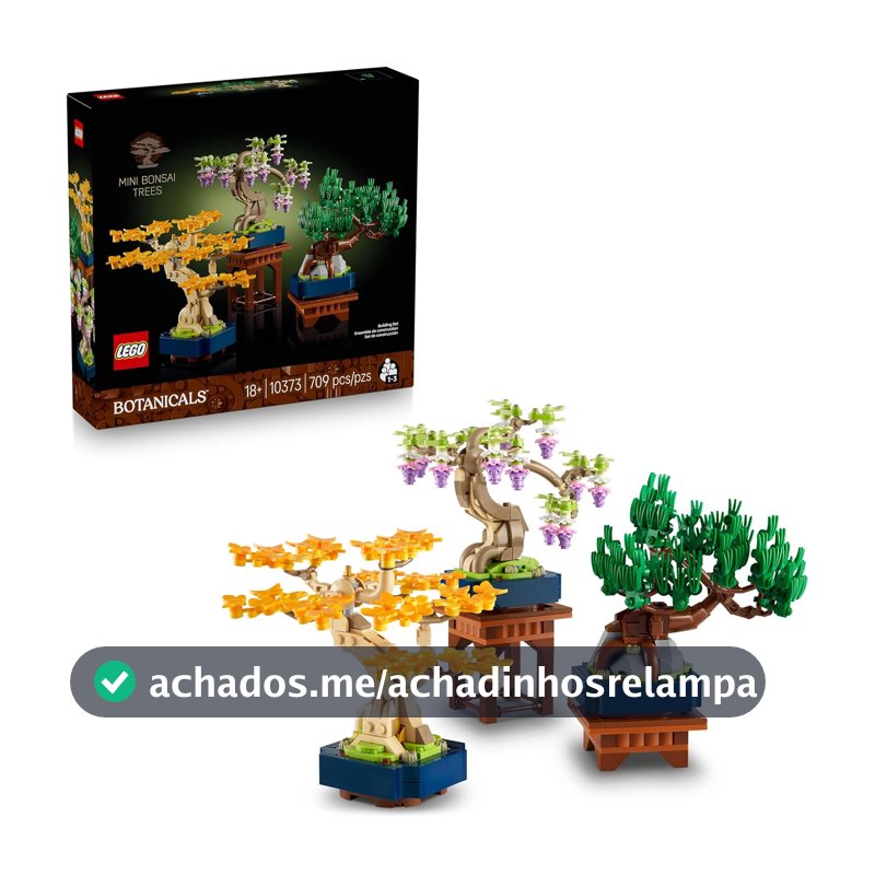 LEGO Botanicals Minibonsais - Conjunto de Construção para Adultos, Anos 18+ - Plantas Artificiais Decorativas para Lar, Escritório - 10373