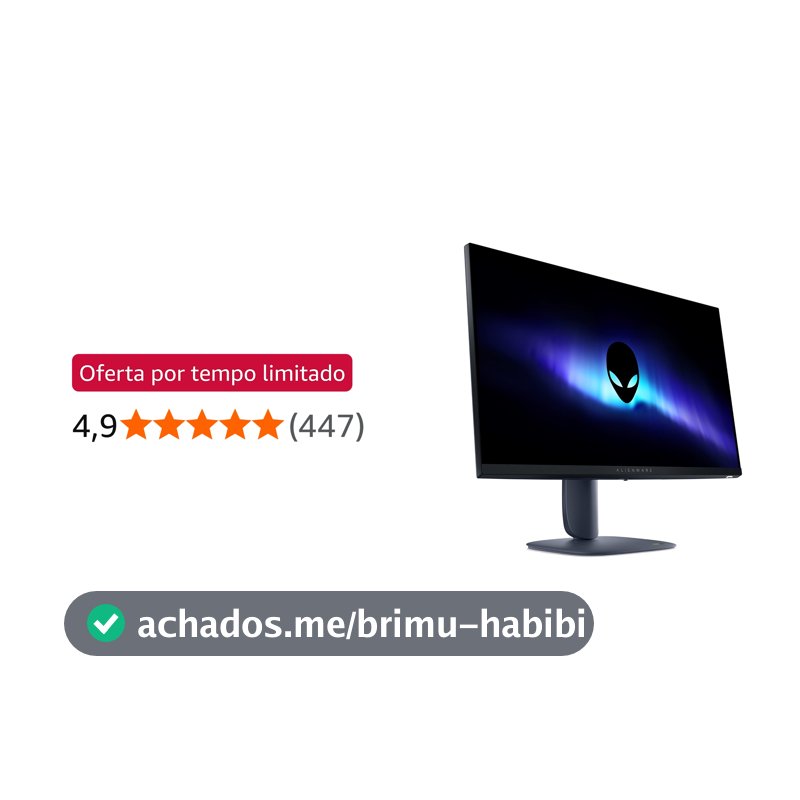 Monitor Gamer Alienware 27", Qhd (2560 x 1440), 180 Hz, Fast Ips, Aw2725dm