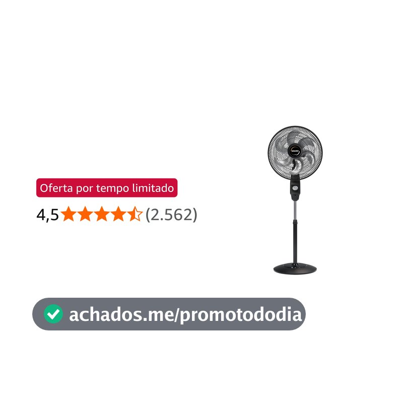 Ventilador de Coluna Mallory Éolo 126W, Silencioso, Hélice de 6 pás, Grade Especial em Sistema TS, Máxima Vazão e Mínimo Ruído – PR-GF- 220V