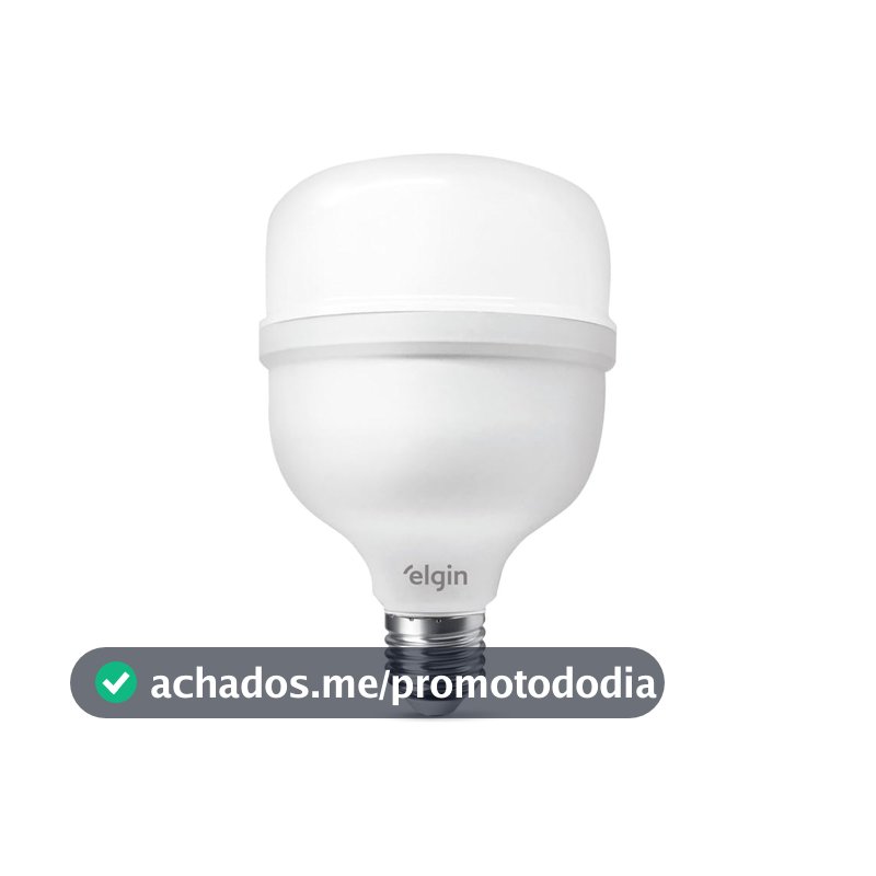 Lâmpada Bulbo LED T 40W 6500K Elgin Bivolt Luz Branca Fria
