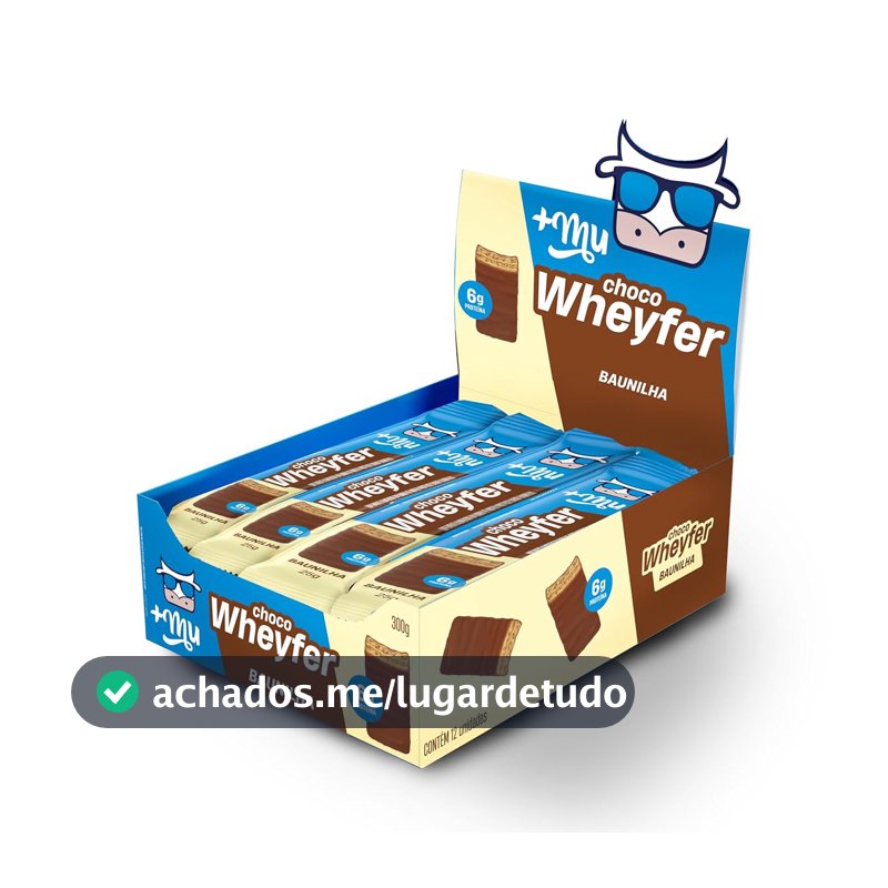 +Mu Chocowheyfer Proteico Sabor Baunilha - Display com 12 unidades - 300g