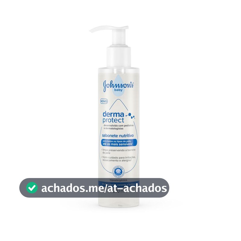 Sabonete Nutritivo Johnson's Baby Derma Protect, 200ml