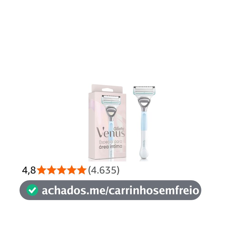 Gillette Venus para Área Íntima, Aparelho de Depilação Íntima 1 Unidade