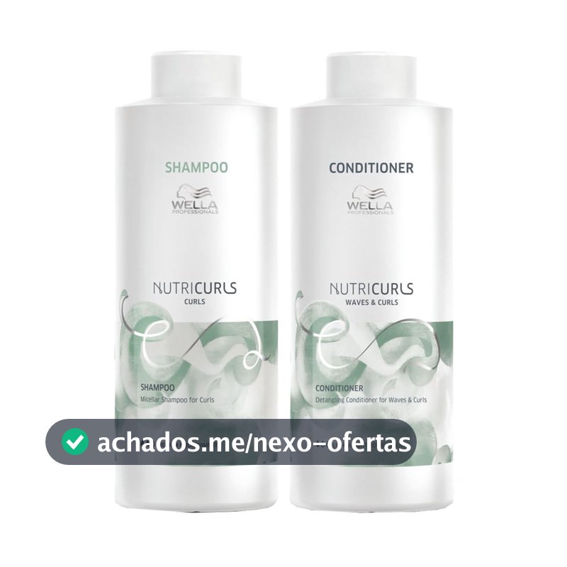 Kit Shampoo E Condicionador Nutricurls Wella Professionals 1 Litro