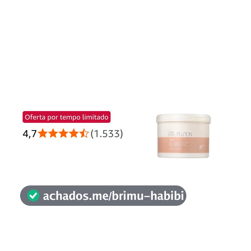 Máscara de Tratamento Capilar Fusion Wella Professionals 500ml