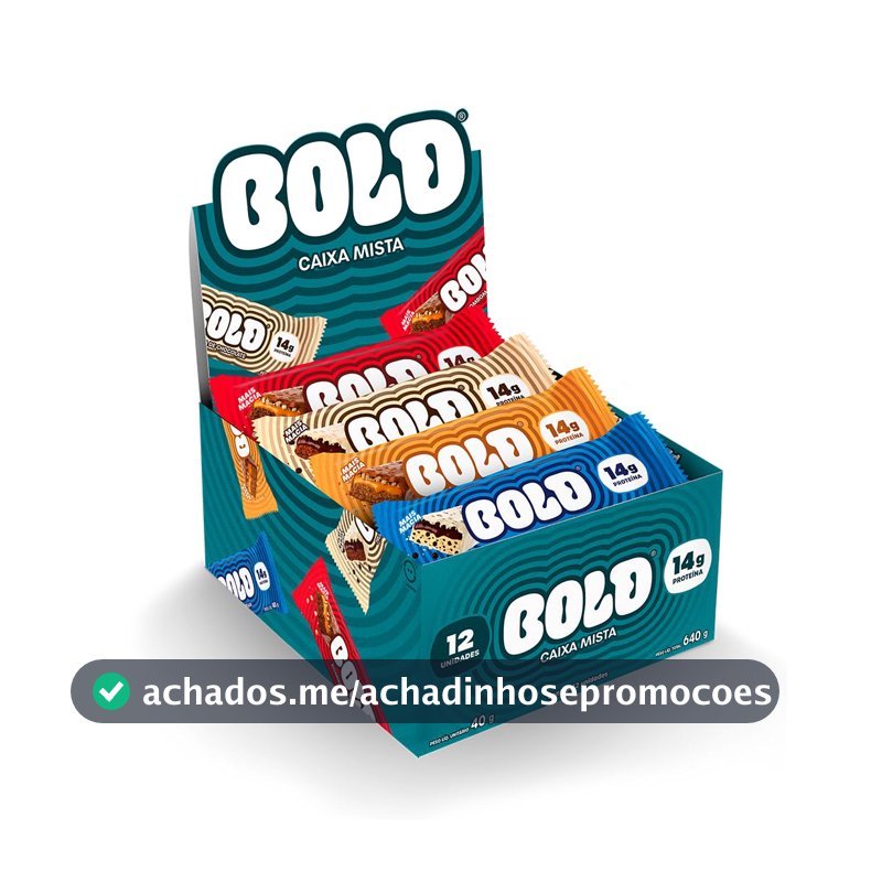 Bold Barra de Proteína Caixa Mista (12 Unid) 40G com 14g de Proteína