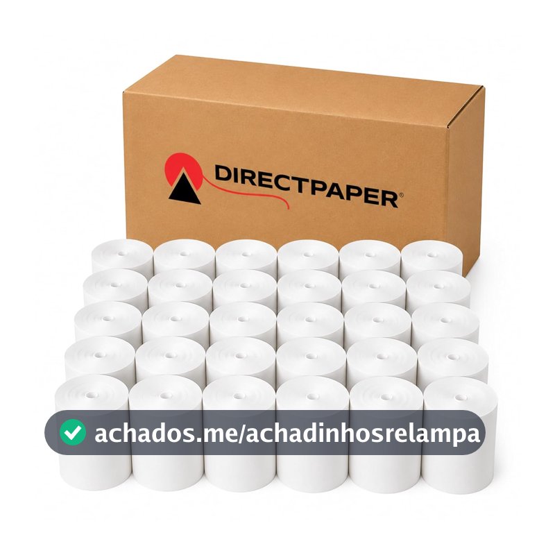 Bobina Térmica 80mm x 40m DirectPaper Branca 44g Kit 30 Unidades 80x40