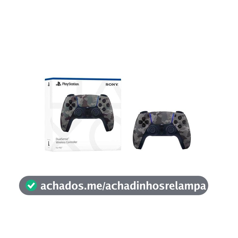 Controle Sem Fio Dualsense PlayStation 5 Cinza Camuflado