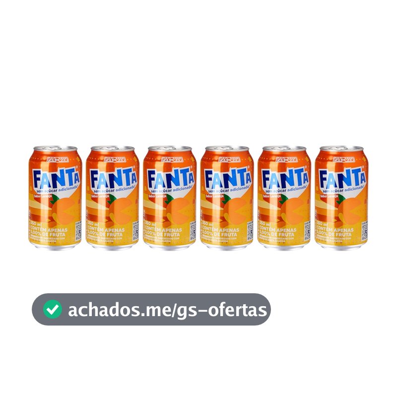 Pack de Fanta Laranja Zero lata 350ml 6 unidades