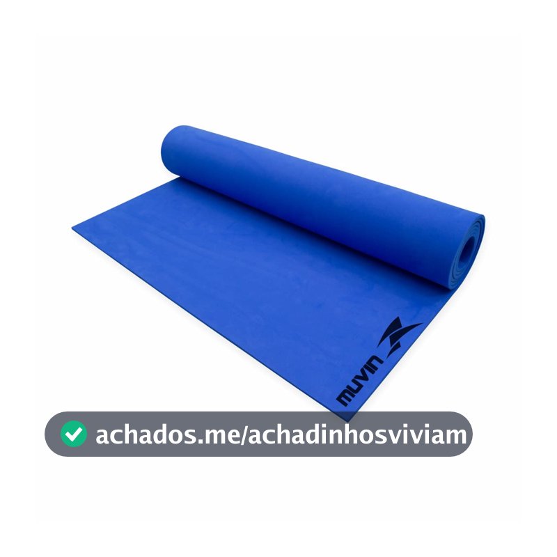 Tapete para Yoga em EVA Muvin Light - Tamanho 180cm x 50cm x 0,4cm - Indicado para iniciantes - Pilates, Estúdio Yoga, Ginástica e Treino (Azul)