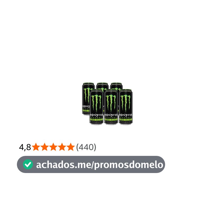 Pack de Monster Energy Zero Açucar - 6 unidades de 473ml