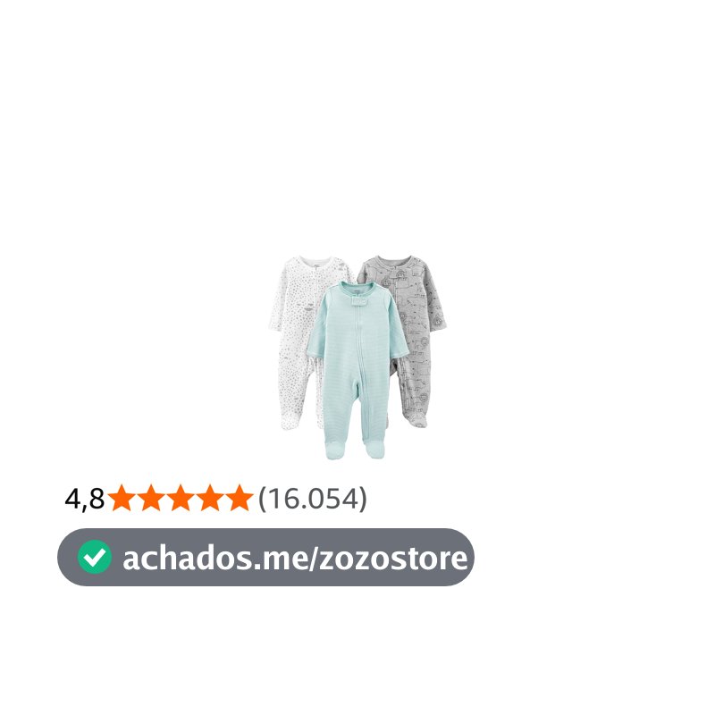 Macacão de dormir para bebês Pacote com 3 neutros para dormir e brincar Simple Joys by Carter'sbebê-unissex